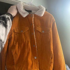 Orange Corduroy Jacket (Forever 21)